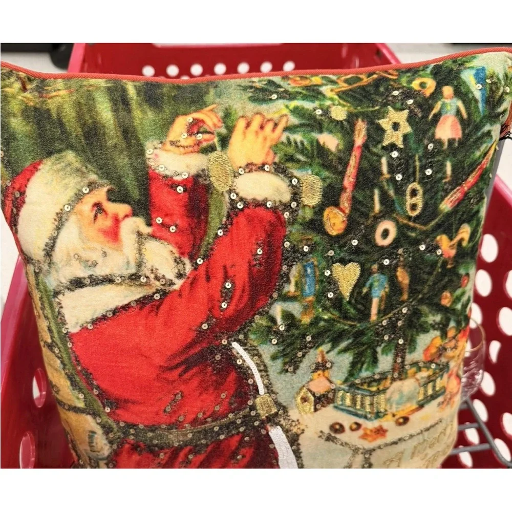 18”x18” Santa Christmas Pillow - John Derian for Target